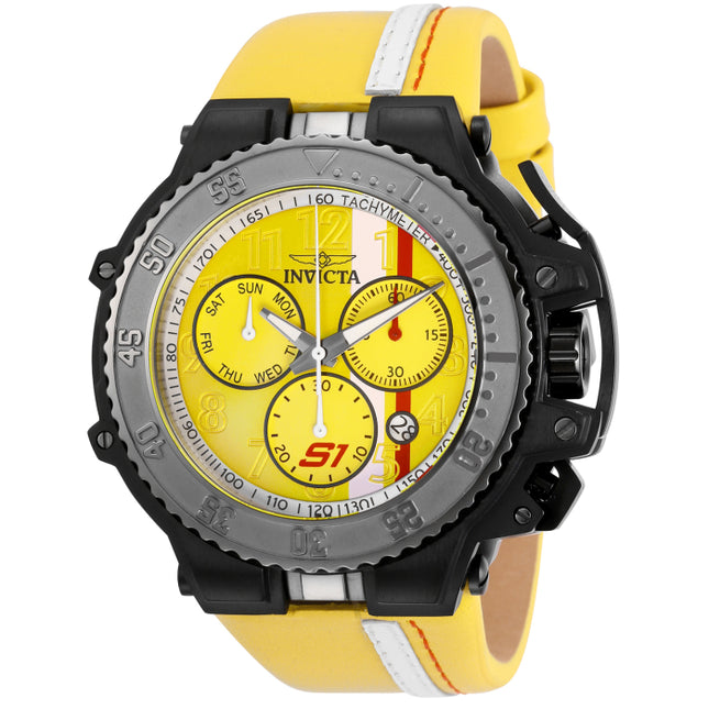INVICTA Men's S1 Rally Race Team 58mm Black / Yellow Chronograph Watch