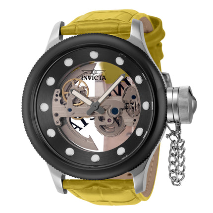INVICTA Men's Pro Diver Tauch Automatic Glass Bridge 52mm Leather Strap Watch