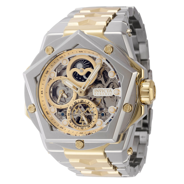 INVICTA Men's Reserve Helios Automatic Moonphase 54mm Two Tone Watch