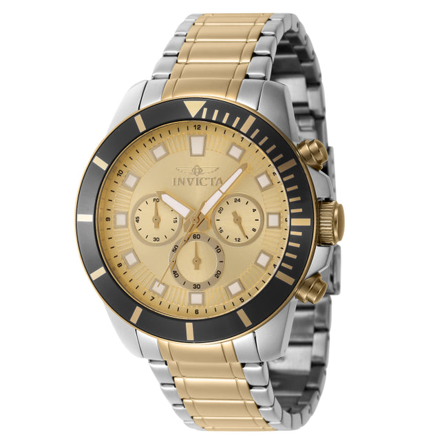 INVICTA Men's Pro Diver Chronograph 45mm Watch Two Tone/Gold