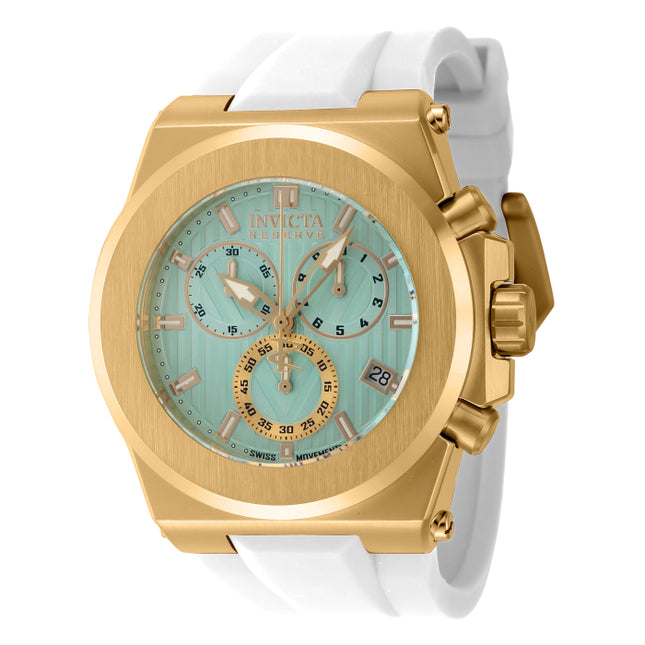 INVICTA Men's Akula Hatian Chronograph 50mm Gold / White / Turquoise Watch