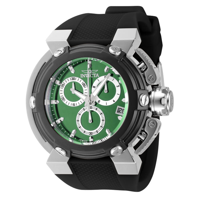 INVICTA Men's Coalition Forces X-Wing 46mm Chronograph Silver / Green / Black Watch