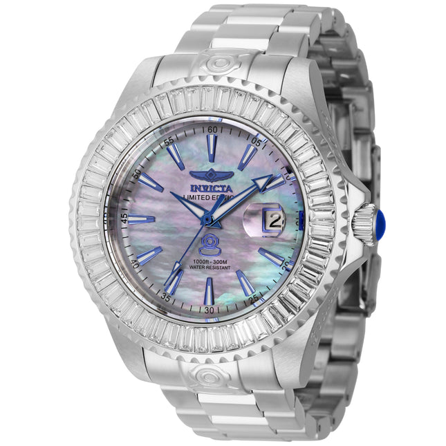 INVICTA Men's Grand Pro Diver Automatic 47mm Mother of Pearl Watch Silver