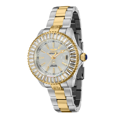 INVICTA Women's Pro Diver Automatic 38mm Mother of Pearl Watch Two Tone