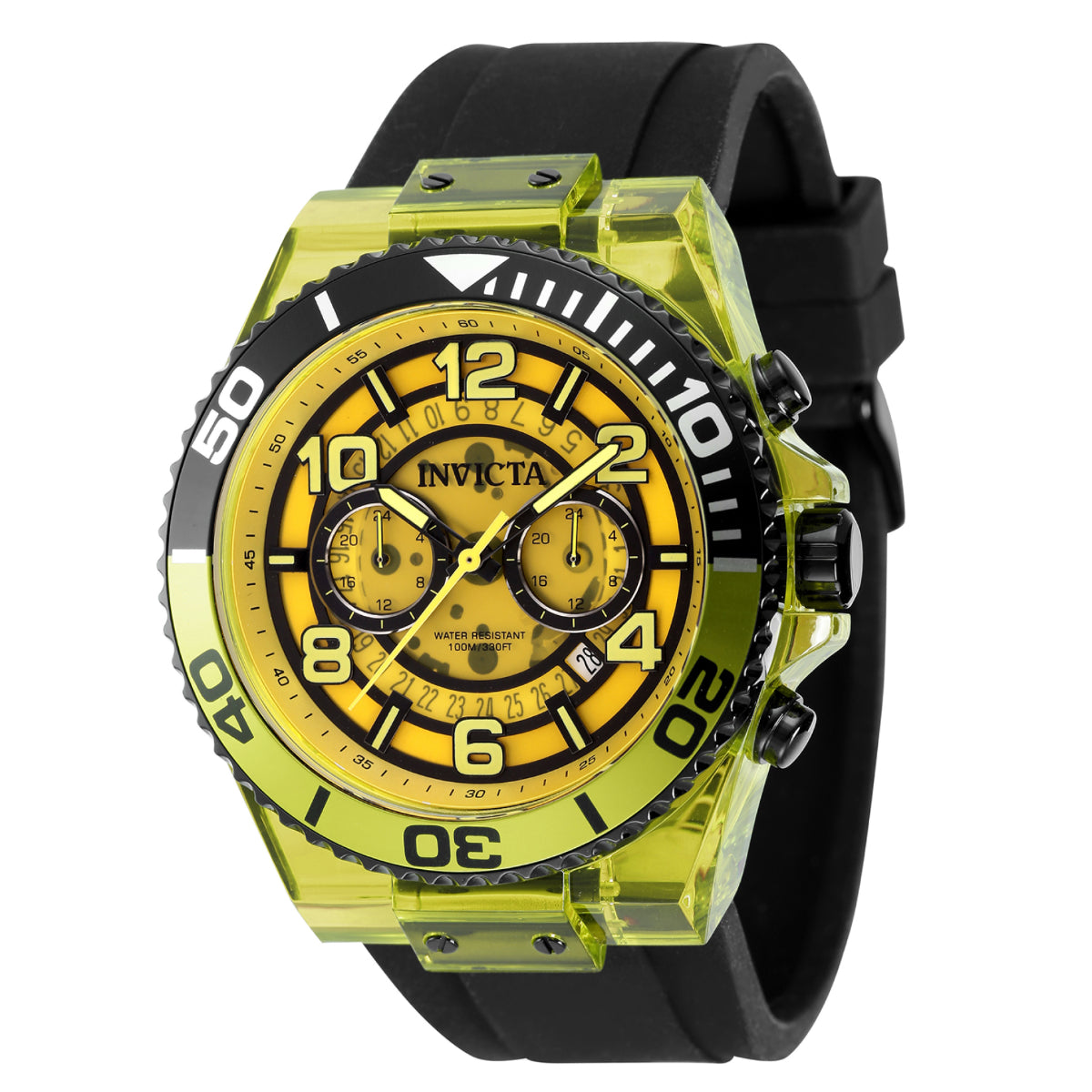 INVICTA Men's Speedway Anatomical Chronograph 48mm Black / Yellow Watch