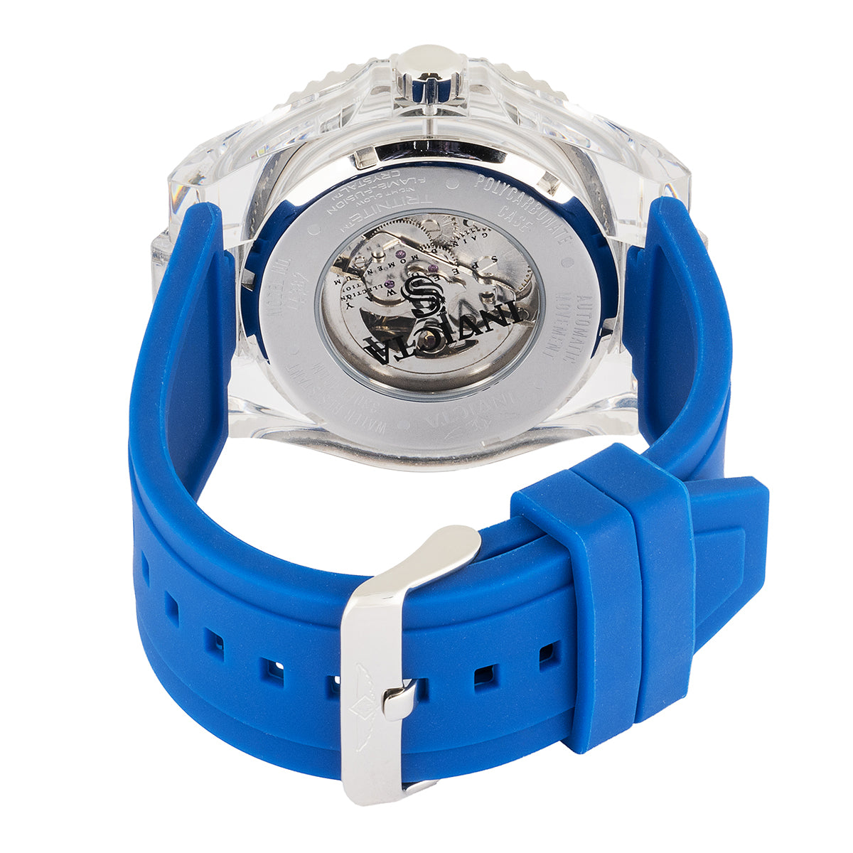 INVICTA Men's Speedway Automatic Skeleton Silicone Translucent / Blue Watch