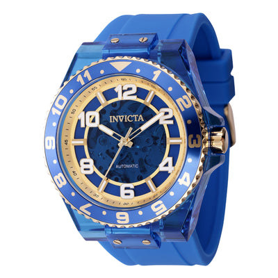 INVICTA Men's Speedway Automatic Skeleton Silicone Blue / Gold Watch