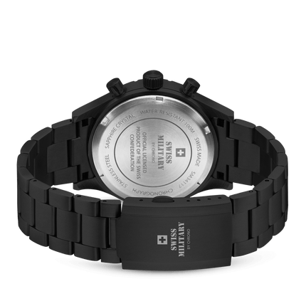 Swiss Military Field Chronograph Watch – Black PVD Steel | SM34117.05 image 2