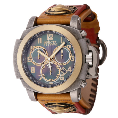 INVICTA Men's Reserve Warrior Pirate 48mm Chronograph Leather Watch