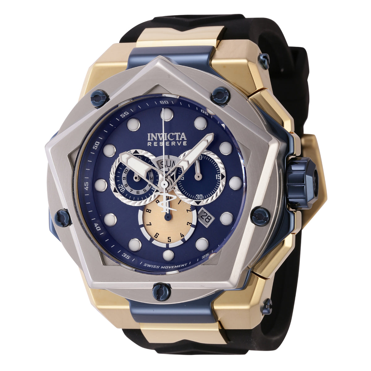 INVICTA Men's Reserve Helios Suisse Chronograph 54mm Gold / Black Watch