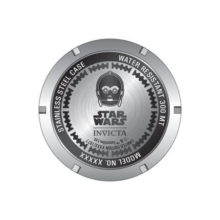 INVICTA Men's STAR WARS C-3PO 52mm Gold / White Watch