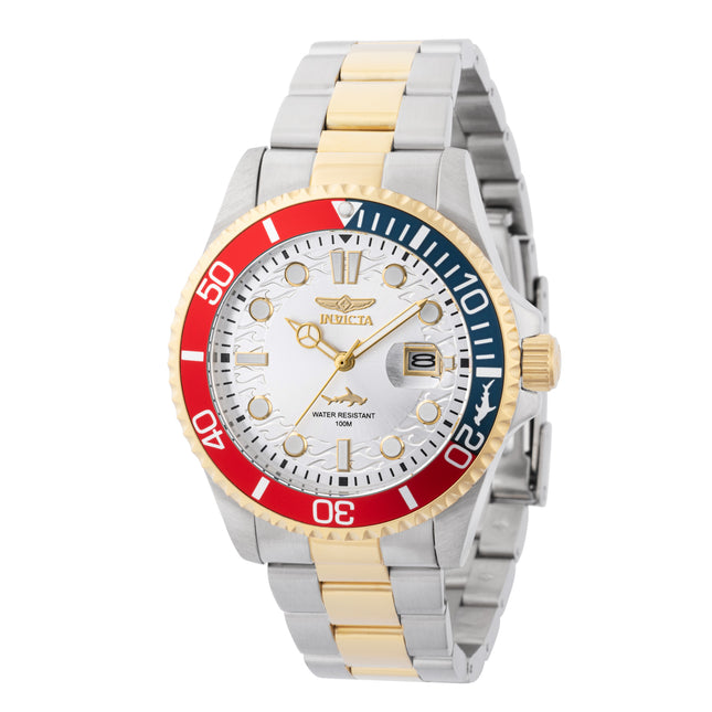 INVICTA Men's Pro Diver Shark 43mm Oyster Bracelet Watch Two Tone