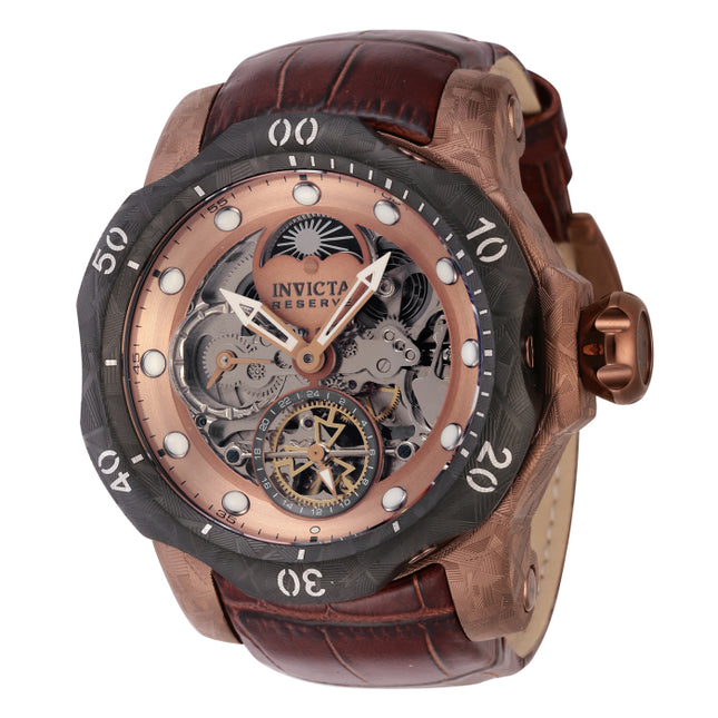 INVICTA Men's Reserve Venom Automatic 53mm Brown Ionic Leather 1000m Watch