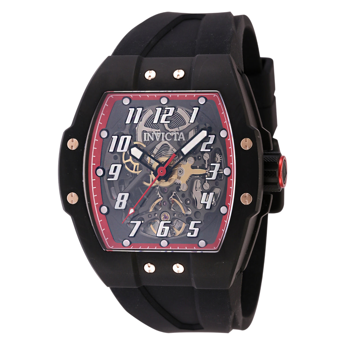 INVICTA Men's JM JUAN MANUEL CORREA TITANIUM Limited Edition Automatic Skeleton Watch Black/Red