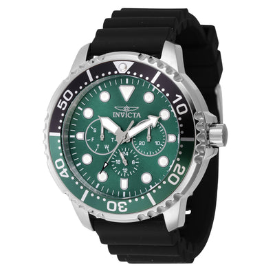 INVICTA Men's Pro Diver 48mm Silicone Strap Watch Black/Green