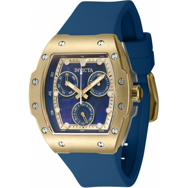 INVICTA Women's Racing 38mm Silicone Watch Gold/Blue