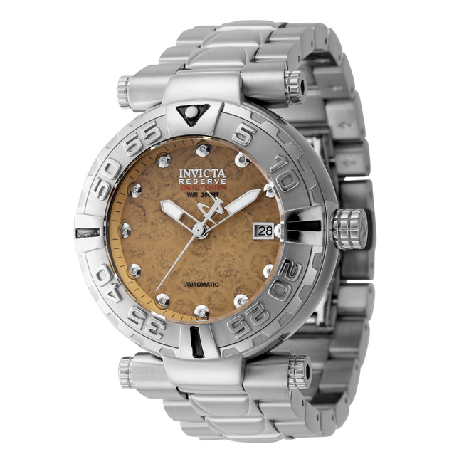 INVICTA Men's Reserve SUBAQUA Automatic Diamond 0.05ct Silver / Brown Watch