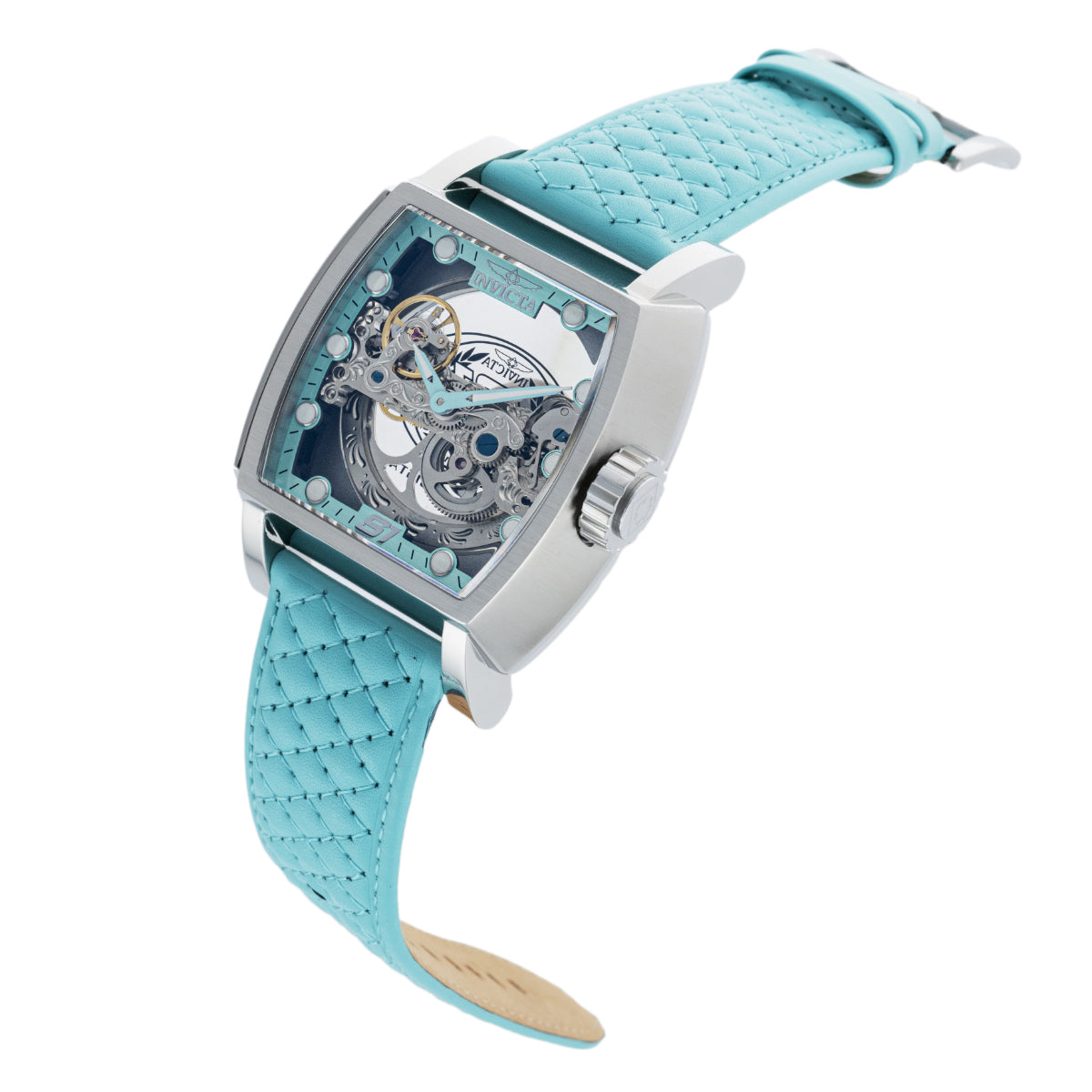 INVICTA Men's S1 Rally Automatic 48mm Glass Bridge Watch Turquoise