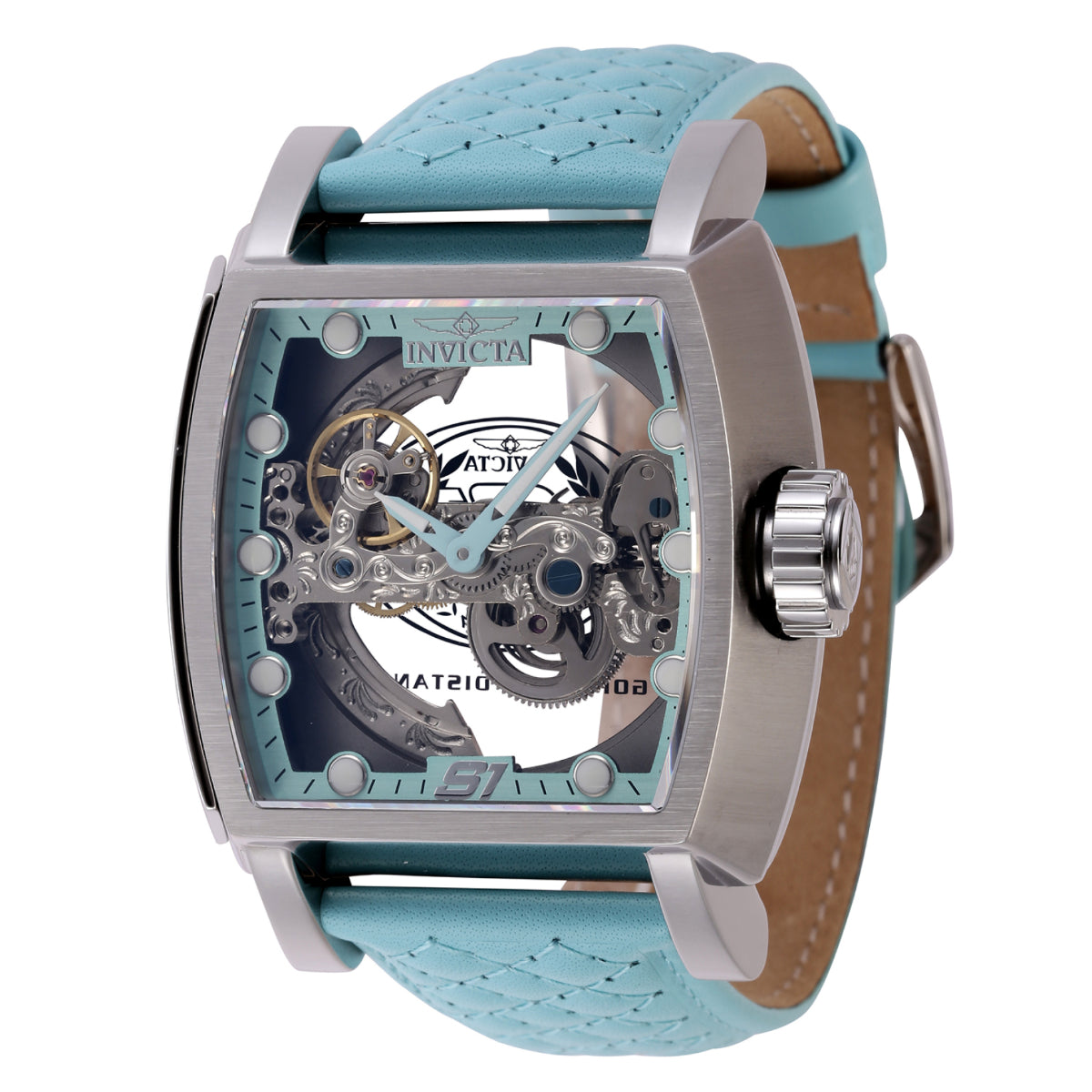 INVICTA Men's S1 Rally Automatic 48mm Glass Bridge Watch Turquoise