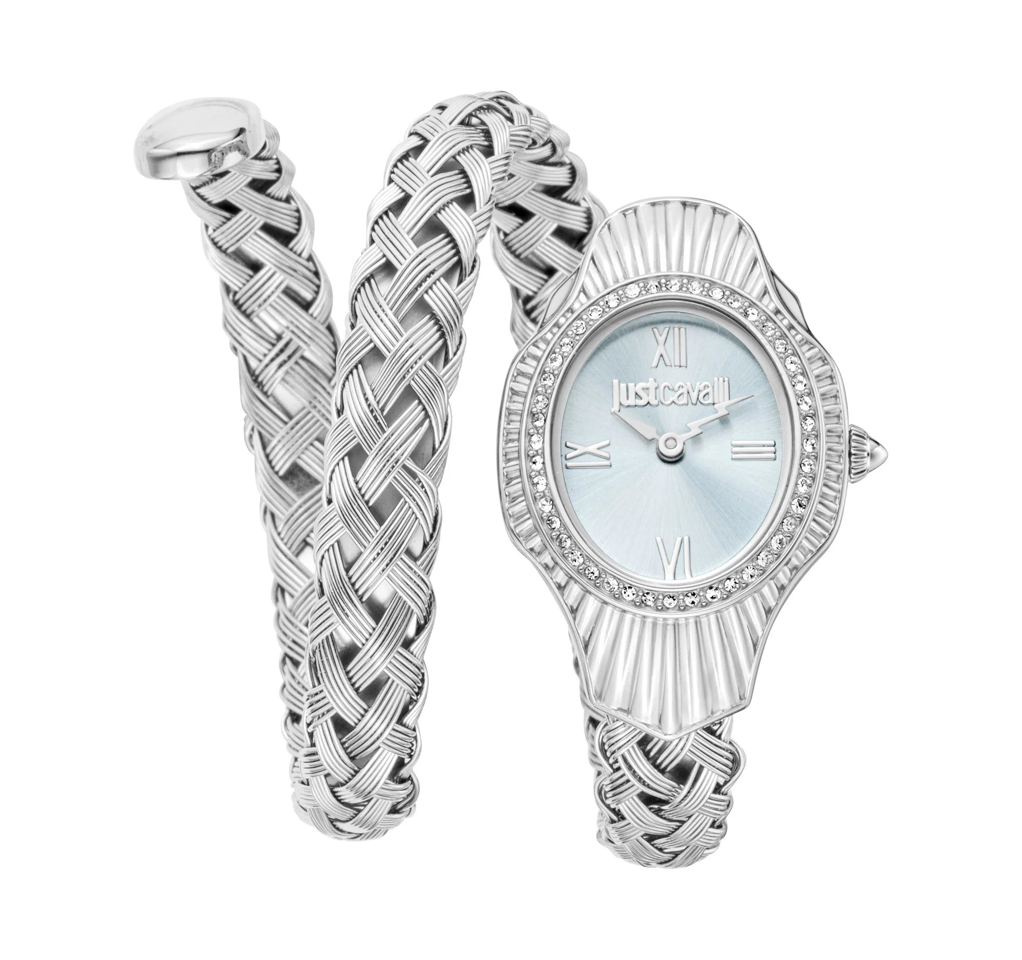 Just Cavalli Signature Snake Twined Silver Turquoise image 0