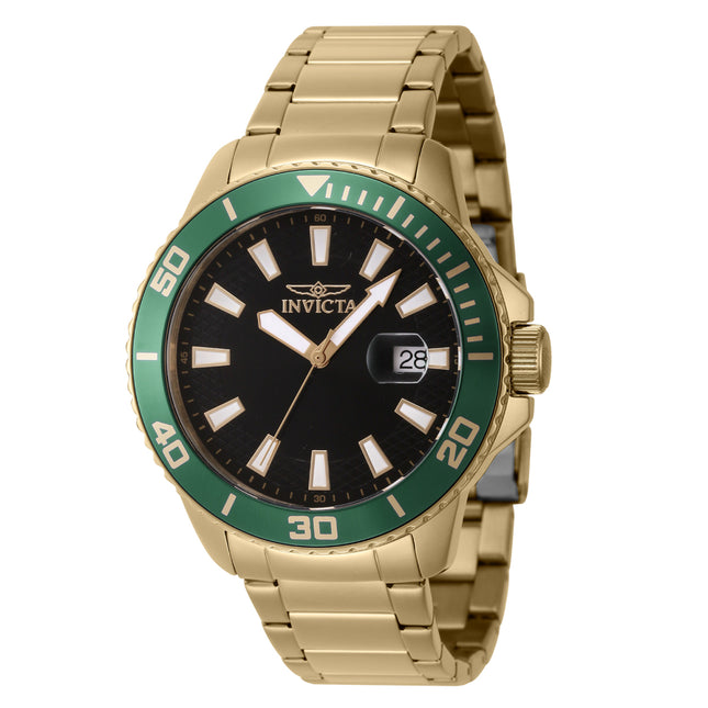 INVICTA Men's Pro Diver 45mm Watch Gold/Green