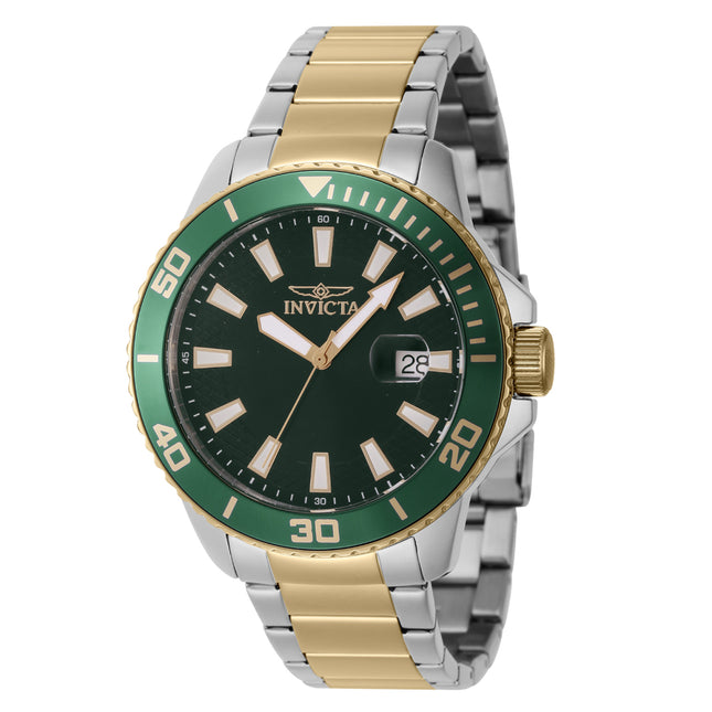 INVICTA Men's Pro Diver 45mm Watch Two Tone/Green