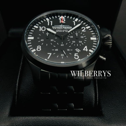 THUNDERBIRDS Men's Historage Chronograph Black Edition Watch image 5