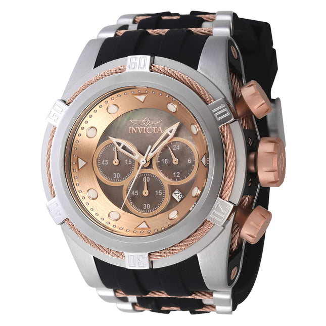 INVICTA Men's Bolt Zeus Chronograph Black / Rose Gold Wire Steel Infused 53mm Watch