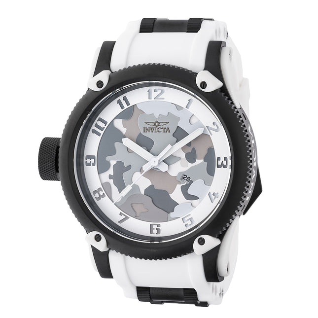 INVICTA Men's Pro Diver Inverted 52mm Arctic Camouflage  Black / White Watch