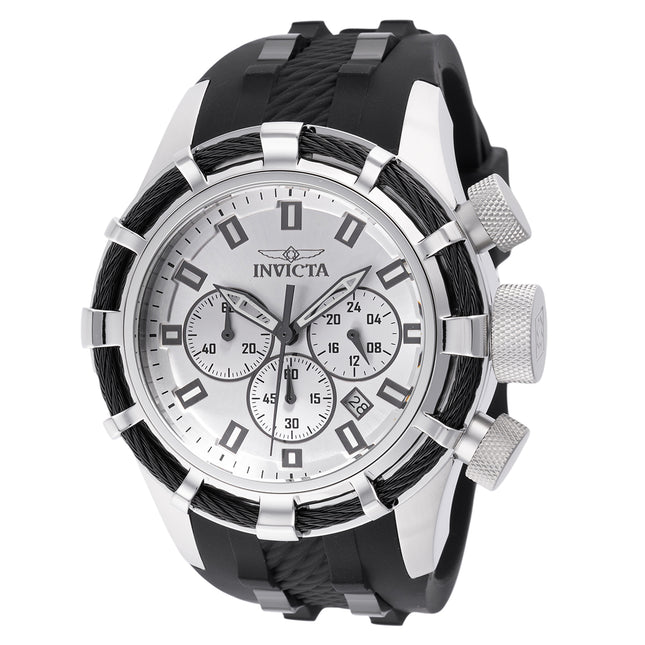 INVICTA Men's Bolt Wire Chronograph 50mm Silver Watch