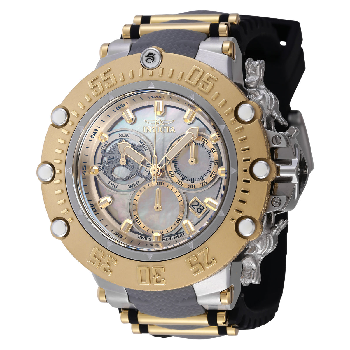 INVICTA Men's SUBAQUA NOMA VII Chronograph 52mm Grey / Black / Gold Mother of Pearl Watch