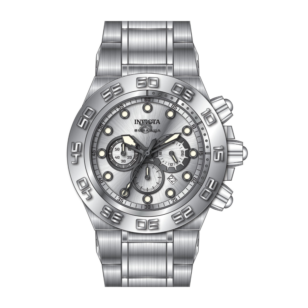 INVICTA Men's SUBAQUA NOMA IV Chronograph 50mm Silver Watch