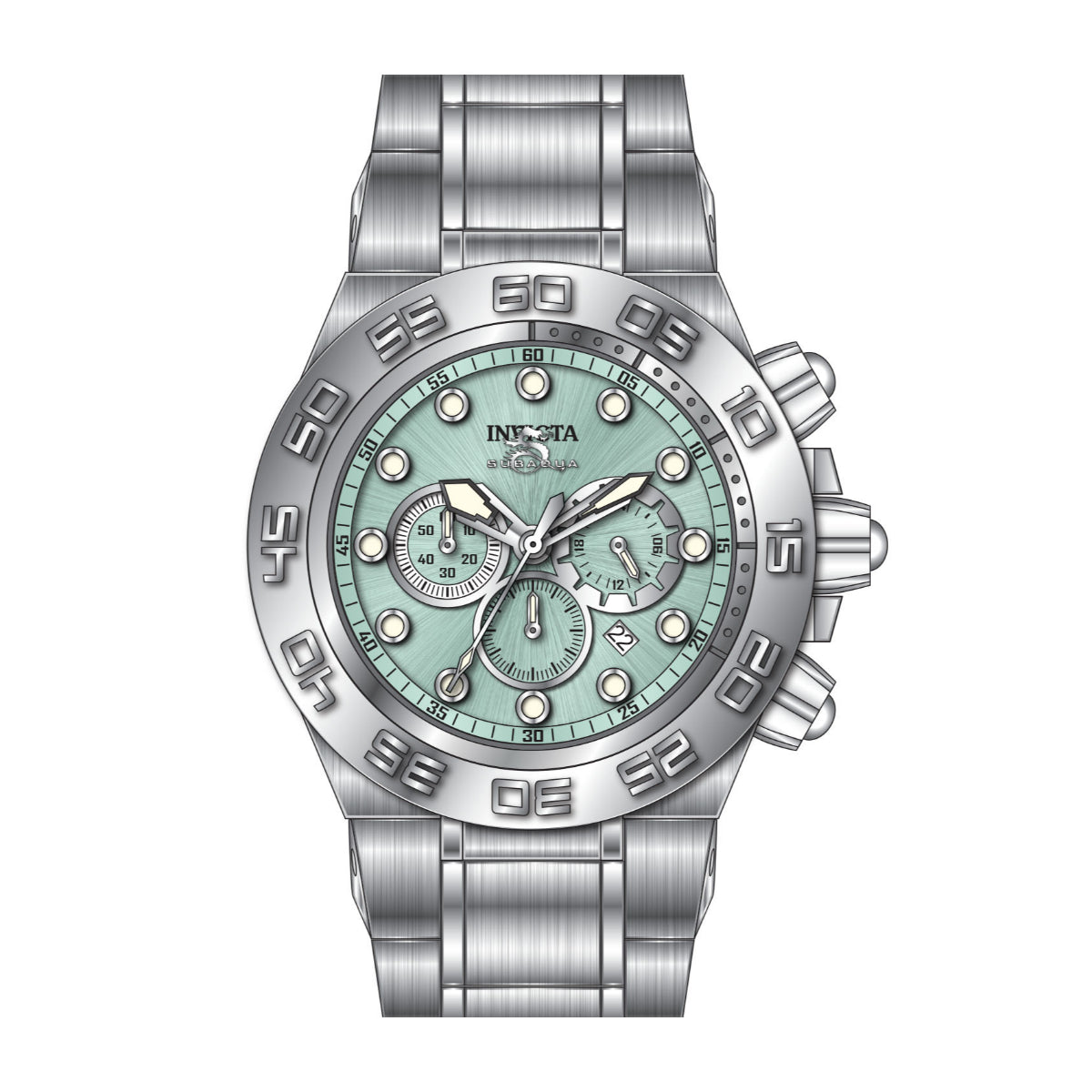 INVICTA Men's SUBAQUA NOMA IV Chronograph 50mm Silver / Turquoise Watch