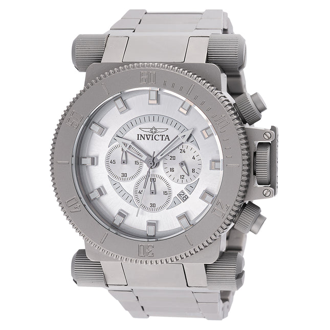 INVICTA Men's Coalition Forces Titanium Chronograph 51mm Silver Watch