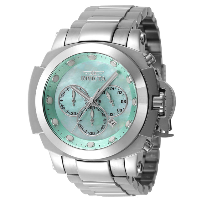 INVICTA Men's Coalition Forces Man of War Chronograph 51mm Silver / Turquoise Watch