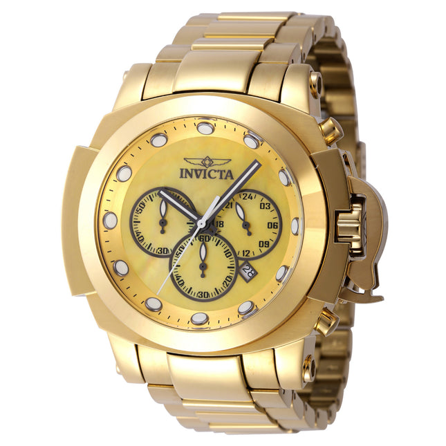 INVICTA Men's Coalition Forces Man of War Chronograph 51mm Gold / Champagne Watch