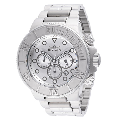 INVICTA Men's SUBAQUA 52mm Chronograph Steel Silver Watch