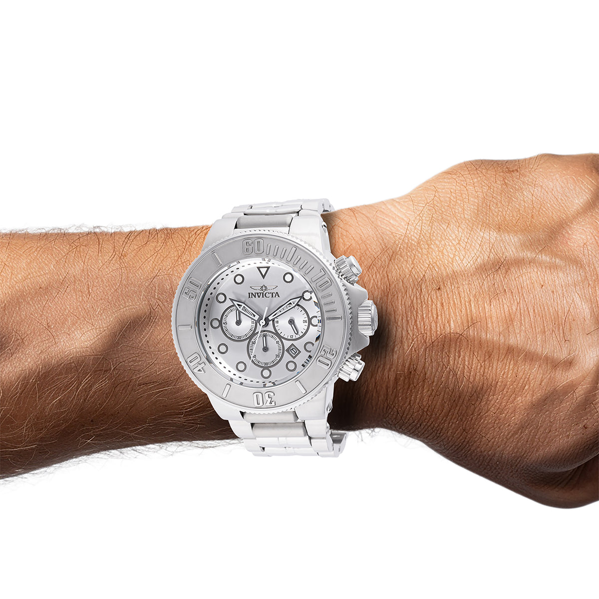 INVICTA Men's SUBAQUA 52mm Chronograph Steel Silver Watch