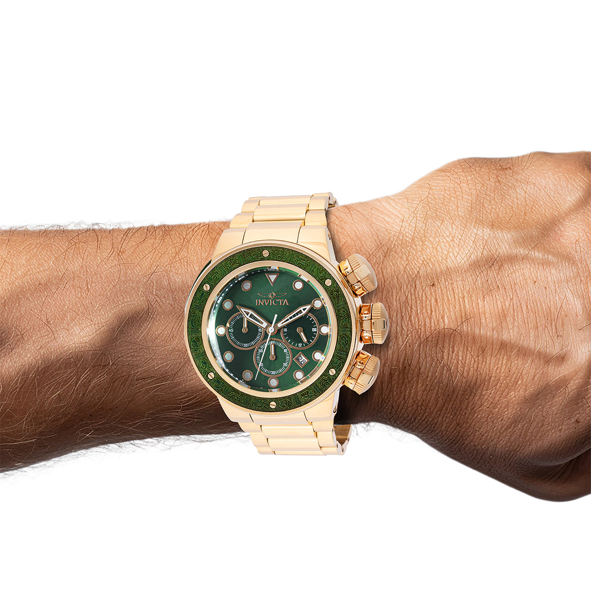 INVICTA Men's SUBAQUA Sea Dragon 52mm Chronograph Gold / Green Dial Watch