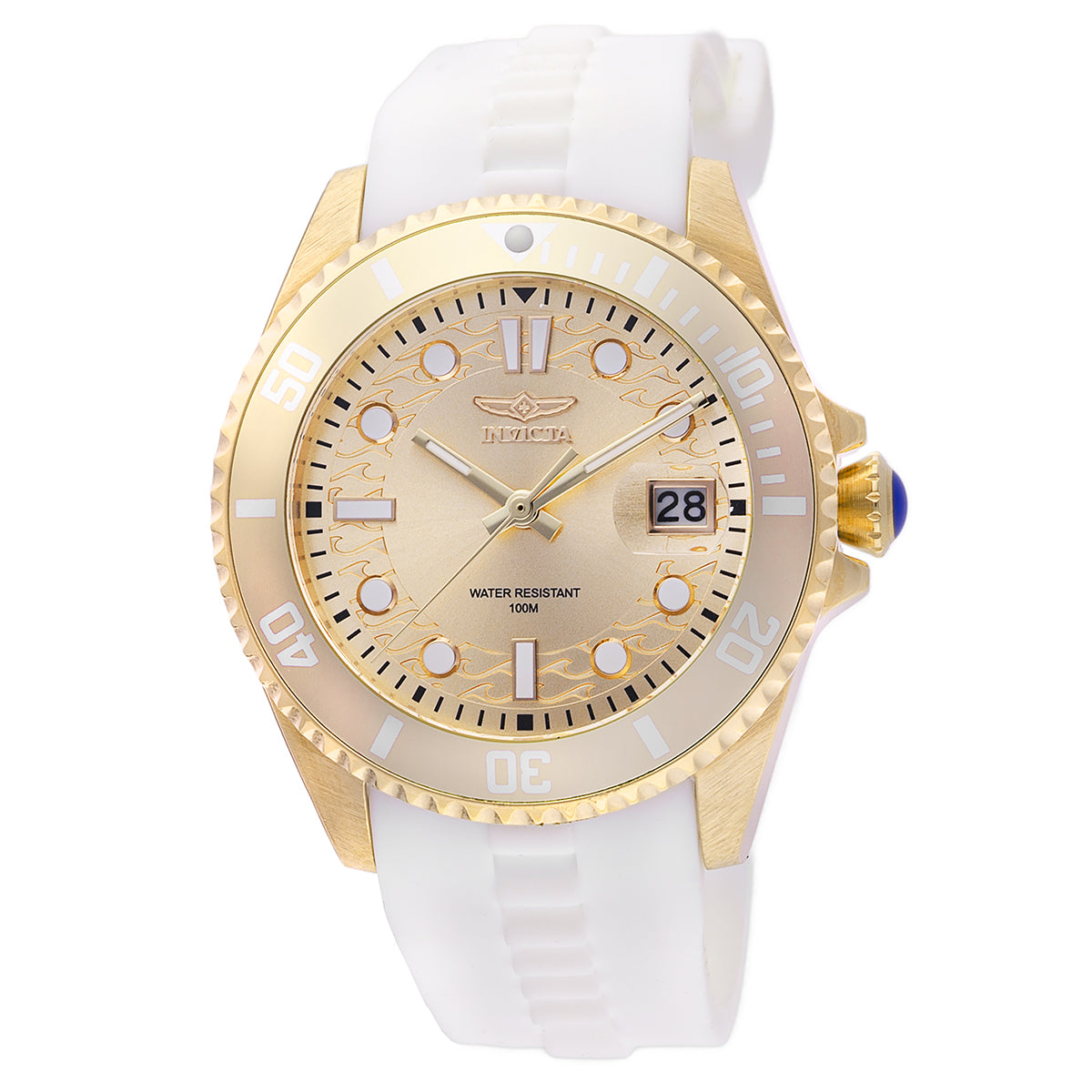 INVICTA Women's Pro Diver 38mm Watch White/Gold