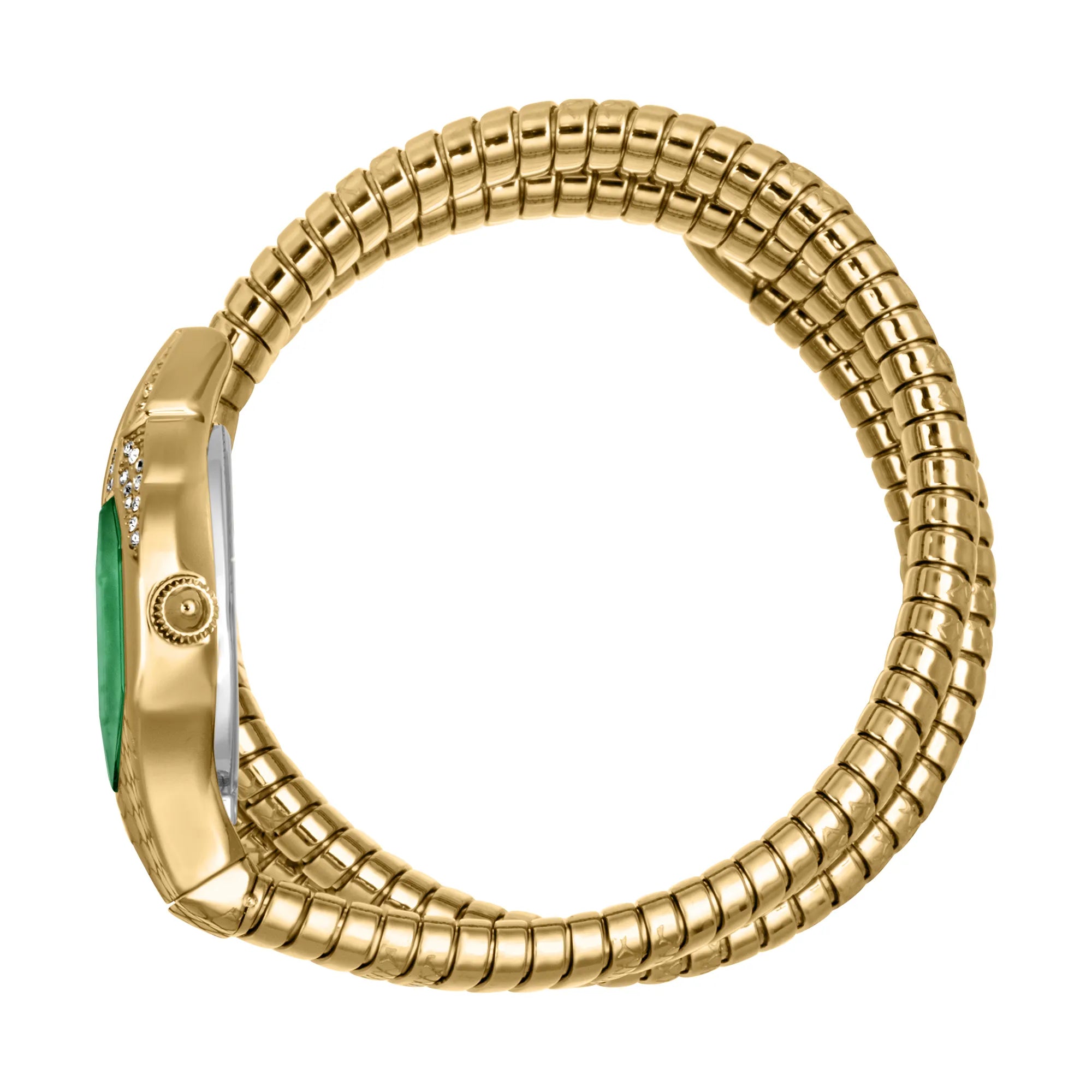 Just Cavalli Signature Snake Glam Evo 7 Doppio Yellow Gold Green image 2
