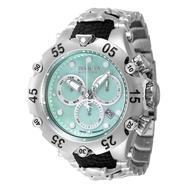 INVICTA Men's Reserve Venom Cobra Chronograph 54mm Watch Turquoise Mother of Pearl Oyster