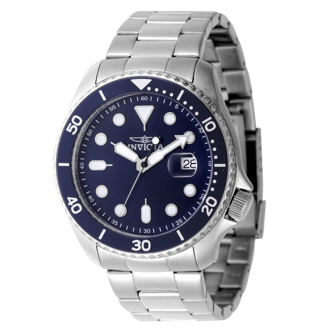 INVICTA Men's Pro Diver 46mm Dive Crown Silver / Blue Watch