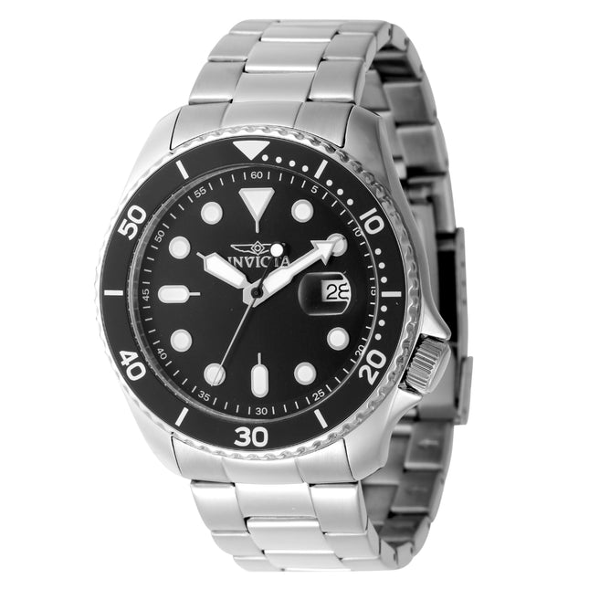 INVICTA Men's Pro Diver 46mm Dive Crown Silver / Black Watch
