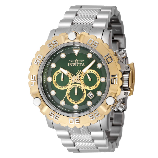 INVICTA Men's SUBAQUA Poseidon 55mm Chronograph Watch Silver/Green