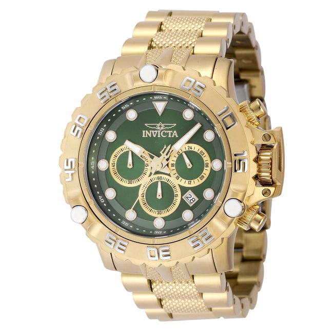 INVICTA Men's SUBAQUA Poseidon 55mm Chronograph Watch Gold/Green