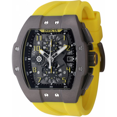 INVICTA Men's Racing Titanium Limited Edition Swiss 47mm Chronograph Watch Yellow