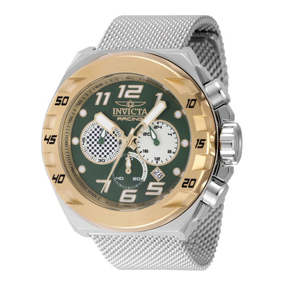 INVICTA Men's Racing Grand Prix 52mm Chronograph Watch Two Tone/Green