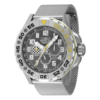 INVICTA Men's Racing Elite Chronograph Watch Grey/Yellow