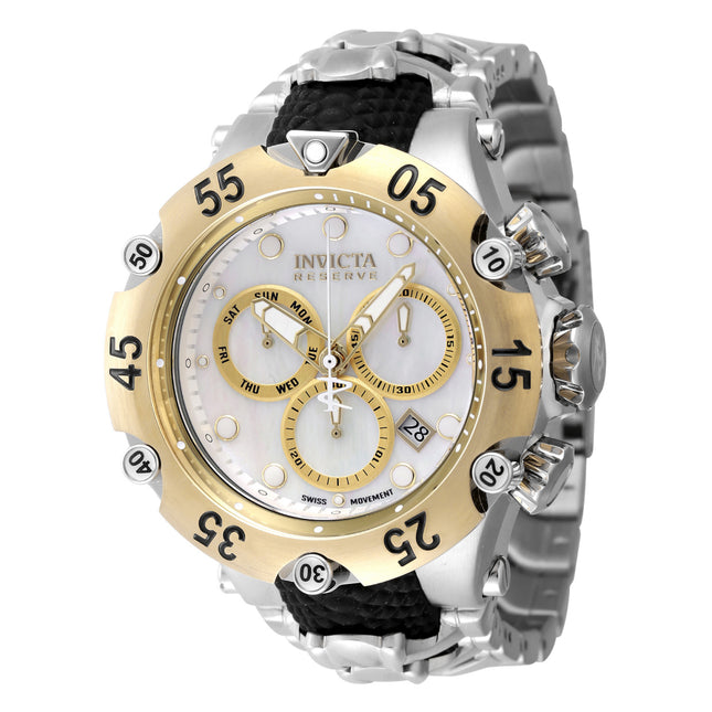 INVICTA Men's Reserve Venom Cobra Chronograph 54mm Watch Silver/Black/Gold